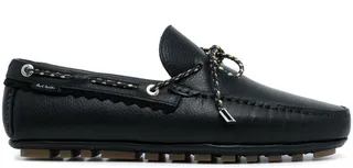Lace-Up Leather Loafers