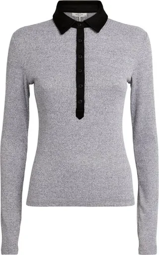 Rag & Bone Contrast-Trim Polo Shirt