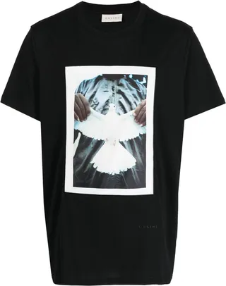 photograph-print cotton T-shirt