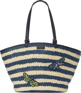 Dragonfly Straw Tote