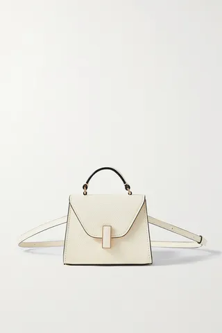 Valextra - Iside Convertible Textured-leather Belt Bag - Cream
