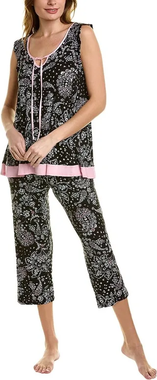Ellen Tracy 2pc Cropped Pajama Set