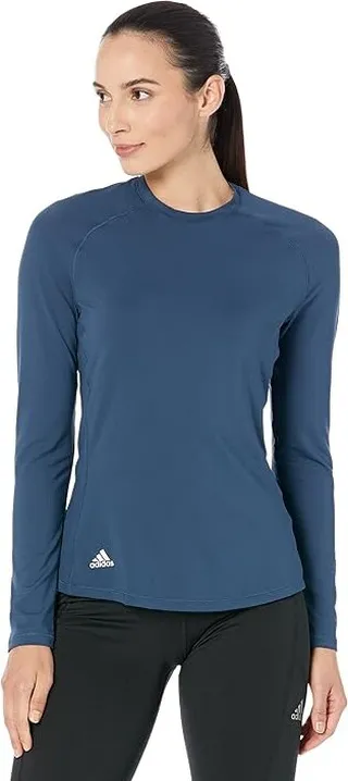 adidas Golf Long Sleeve Crew (Crew Navy) Women's Clothing