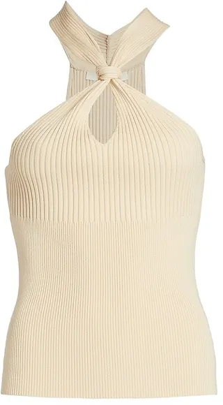 Andrea Rib-Knit Halter Top