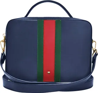 Johnny Loves Rosie - Navy Stripe Carter Crossbody Bag