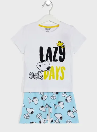 Kids Snoopy T-Shirt & Short Set