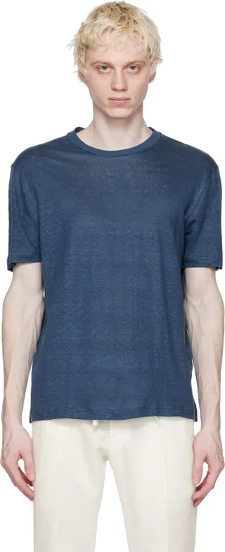 Brioni Blue Crewneck T-Shirt