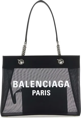 Balenciaga Logo Printed Medium Tote Bag