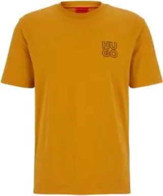 Crew-neck T-shirt in cotton with stacked logo