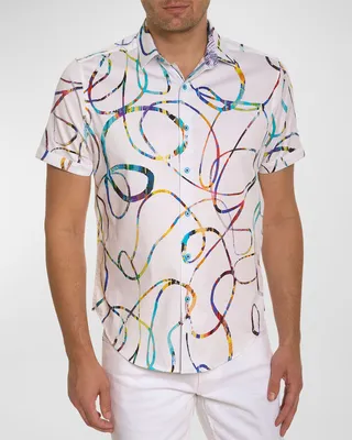 Men's Rampage Cotton-Stretch Short Sleeve Shirt