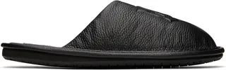 AMIRI Black Leather Lux Slippers