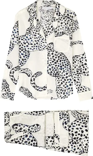 Desmond & Dempsey The Jag Printed Cotton Pyjama Set