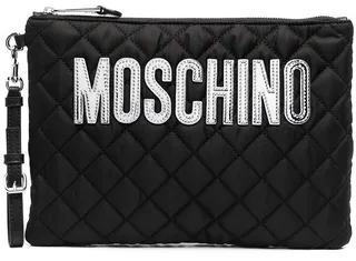 Quilted Logo Clutch Bag