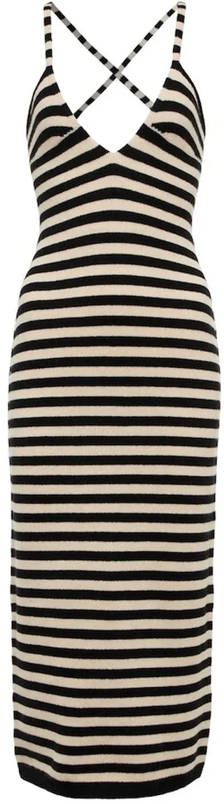 Georgia striped cashmere dress