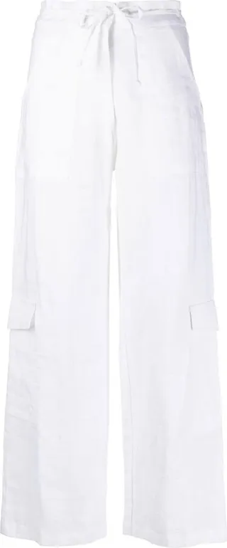 Straight-Leg Cropped Trousers