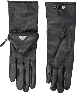 Prada Logo Pouch-Detail Gloves