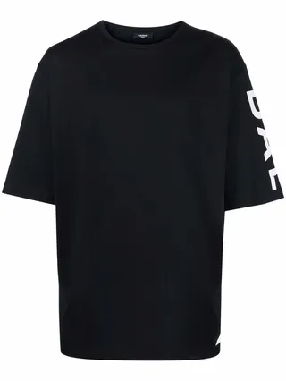 side logo-print oversize T-shirt