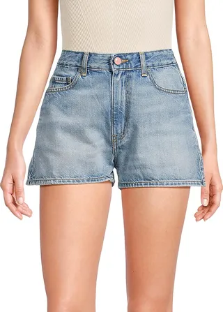 Rigid High Waist Denim Shorts