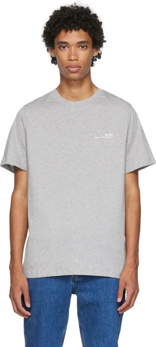 A.P.C. Gray Printed T-Shirt