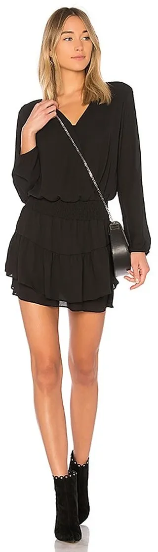 Smocked Surplice Dress