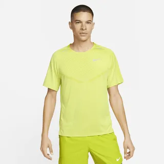 Nike Men's TechKnit Dri-FIT ADV Short-Sleeve Running Top in Green