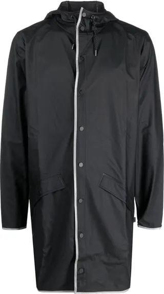 Zip-Up Hooded Raincoat