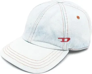 Logo-Embroidered Light Wash Cap