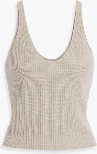 Ada ribbed wool and cashmere-blend tank