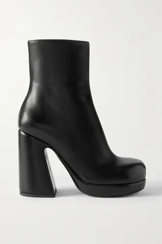 Proenza Schouler - Forma Leather Platform Ankle Boots - Black