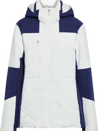 Cascade quilted two-tone hooded ski jacket
