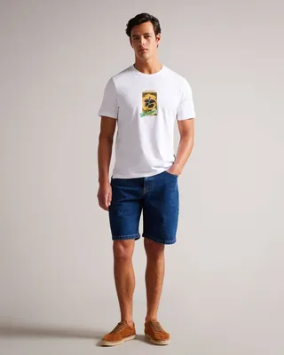 SS Flower Graphic T-Shirt in White