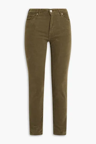 Cotton-blend corduroy skinny pants