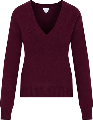 V-neck Long-sleeved Jumper