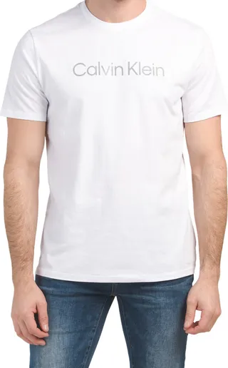 Short Sleeve Space Dye Logo Tee