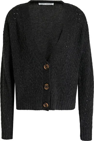 Cable-knit cashmere cardigan