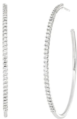 Pavé Diamond Hoop Earrings