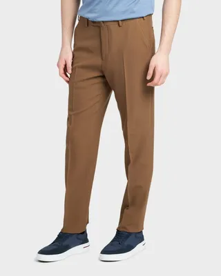 Men's Flat Front Wool Trousers