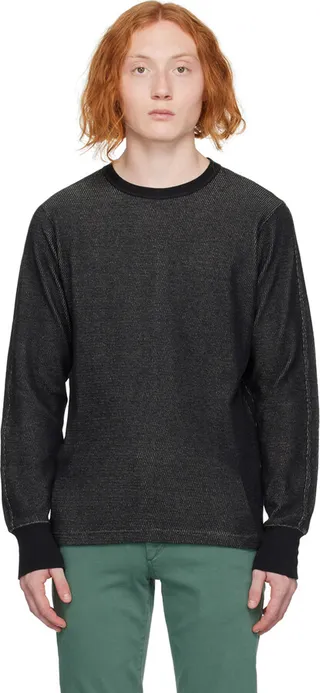 rag & bone Black Collin Long Sleeve T-Shirt