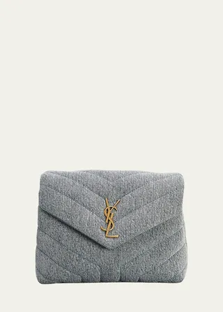 Loulou Toy YSL Denim Shoulder Bag