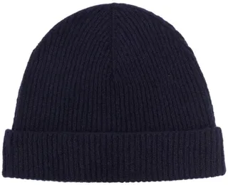 Turn-Up Brim Ribbed-Knit Beanie