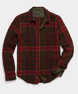 Guide Shirt in Brown Red Glen Plaid