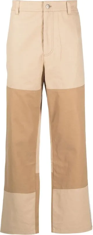 Two-Tone Straight Trousers