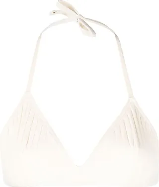 Ribbed Triangle Bikini Top