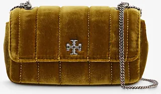 Womens Pumpkin Seed Kira Mini Velvet Shoulder bag