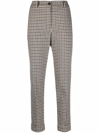 Gingham Cropped Trousers