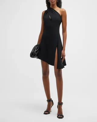 Ariane One-Shoulder Asymmetric Mini Dress