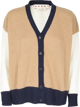 Marni Color-Block V-Neck Cardigan