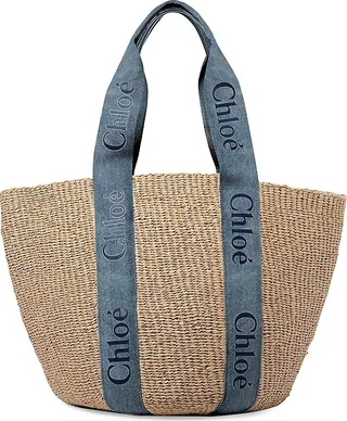 Woody Woven Basket Bag