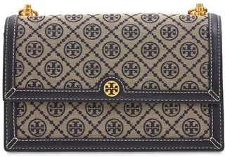 T Monogram jacquard shoulder bag