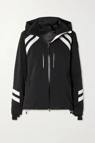 BOGNER FIRE+ICE - Dewi-t Hooded Padded Striped Ski Jacket - Black